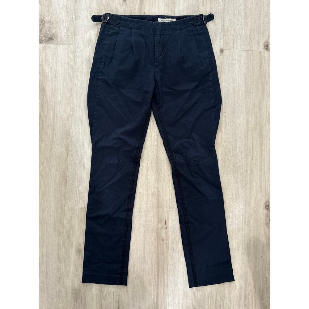 Rag & Bone Navy Blue Riding Moto Skinny Slim Utility Pants Equestrian Size 27